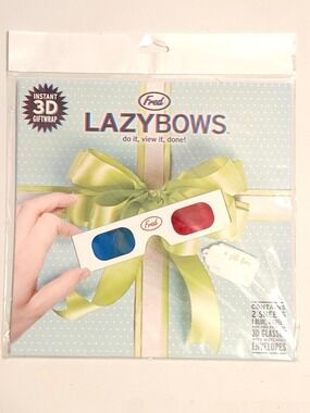 FRED Lazy Bows Wrapping Paper BNIP Instant 3D Wrapping Paper